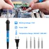 Soldering Iron 110V/60W Adjustable Temperature (392℉-842℉) PCB Electric Welding Iron with 5Pcs Different Tips