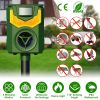 Solar Ultrasonic Animal Repeller with Flame Light USB Charge Motion Sensor Animal Repellent Chaser IP55 Waterproof Dog Raccoon Fox Skunk