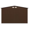 Garden Storage Shed Brown 101.2"x80.7"x70.1" Steel - Brown