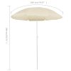 Outdoor Parasol with Steel Pole Sand 70.9" - Sand