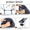 Superhard High Load Outdoor Camping Chair Travel Ultralight Folding Chair Portable Beach Hiking Picnic Seats Fishing Beach BBQ - China - Black