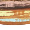 Round Table Top 27.6" 0.98"-1.06" Solid Reclaimed Wood - Multicolour