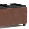 Avalon - Storage Ottoman - Distressed Saddle Brown - as Pic