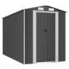 Garden Shed Anthracite 75.6"x140.6"x87.8" Galvanized Steel - Anthracite