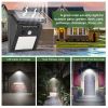 Solar Light 20 LEDs Outdoor PIR Motion Sensor Lights IP65 Waterproof 120 Degree Sensing Wide Angle Lighting - Black