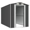 Garden Shed Anthracite 75.6"x140.6"x87.8" Galvanized Steel - Anthracite