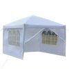 3 x 3m Two Doors & Two Windows Practical Waterproof Right-Angle Folding Tent White - as picture