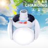 Solar Outdoor Light Folding LED Soccer Light Bulb Portable Emergency Lamp USB Rechargeable Search Lights Waterproof Camping Lamp - Single battery - CN