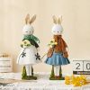 Cute Resin Rabbit Table Ornament Standing Rabbits Bunny Decorations Easter Party Home Garden Wedding Ornament Happy Easter Decor - 29 CM-A - CN