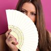 20/30/50pcs Hand-Painted Foldable Paper Fan White Folding Elegant Hand Fan Portable Party Wedding Supplies Gift Dance Fan Decor - 20PCS - China