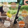 9 Size Garden Auger Drill Bit Tool Ground Drill Earth Drill Spiral Hole Digger Flower Planter Seed Planting Gardening Fence Yard - 8X25cm - CN