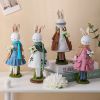 Cute Resin Rabbit Table Ornament Standing Rabbits Bunny Decorations Easter Party Home Garden Wedding Ornament Happy Easter Decor - 29 CM-A - CN