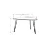 Manhattan Comfort Utopia 17.51" High Triangle Coffee Table with Splayed Legs in Off White and Maple Cream - Default Title