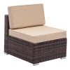 7pcs Brown Rattan Sofa Set - as picture