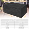 210D Waterproof Outdoor Furniture Cover Windproof Dustproof Patio Furniture Protector Oxford Cloth Garden S Size - S