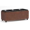 Avalon - Storage Ottoman - Distressed Saddle Brown - as Pic