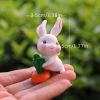 6pcs Animal Cartoon Bunny Kawaii Rabbit Doll Desktop Cake Decoration; DIY Fairy Garden Miniature Accessories - 6 PCS