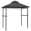 BBQ Gazebo 7.9'x4.9'x8.4' Anthracite Steel - Anthracite