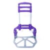 Portable Aluminium Cart Folding Dolly Push Truck Hand Collapsible Trolley Luggage Purple - Purple