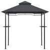 BBQ Gazebo 7.9'x4.9'x8.4' Anthracite Steel - Anthracite