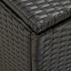 Patio Storage Box Poly Rattan 39.3"x19.6"x19.6" Black - Black