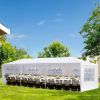 3*9m 5-Sided Iron PE Cloth Spiral Pipe Pergola - as picture