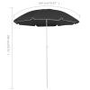 Outdoor Parasol with Steel Pole Anthracite 70.9" - Anthracite