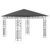 Gazebo with Mosquito Net 9.8'x9.8'x9' Anthracite 0.6 oz/ft² - Grey