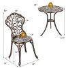 3 Pcs Cast Aluminum Bistro Set - as show