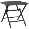 Folding Patio Table Anthracite 15"x15"x15" Steel Mesh - Anthracite