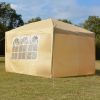 3 x 3m Two Doors & Two Windows Practical Waterproof Right-Angle Folding Tent Khaki - as picture