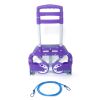 Portable Aluminium Cart Folding Dolly Push Truck Hand Collapsible Trolley Luggage Purple - Purple