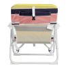 56*60*63cm 100kg Oxford Cloth White Iron Frame Beach Chair Color small size - as picture