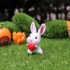 6pcs Animal Cartoon Bunny Kawaii Rabbit Doll Desktop Cake Decoration; DIY Fairy Garden Miniature Accessories - 6 PCS