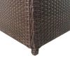 Patio Storage Box Brown 47.2"x19.7"x23.6" Poly Rattan - Brown