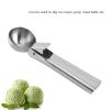 Ice Cream Scoops Stacks Stainless Steel Ice Cream Digger Non-Stick Fruit Ice Ball Maker Watermelon Ice Cream Spoon Tool - Silver