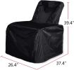 Outdoor Protective Cover;  Outdoor Patio Furniture Chair Protective Storage Cover;  Durable and Water Protected Outdoor Armchair Cover - black