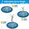 100/170 CM Children Pet Water Mat Summer Beach Inflatable Water Spray Pad Lawn Swimming Pool Mat Pet Sprinkler Outdoor Game Toy - 100cm Blue - China