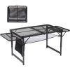 4.7 FT Portable Picnic Table Adjustable Height - as picture