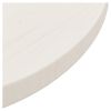 Table Top White Ø15.7"x1" Solid Wood Pine - White