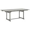 Patio Dining Table (59.1"-78.7")x39.4"x29.5" Solid Acacia Wood - Grey