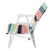 56*60*63cm 100kg Oxford Cloth White Iron Frame Beach Chair Color small size - as picture