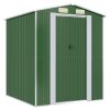 Garden Shed Green 75.6"x75.2"x87.8" Galvanized Steel - Green