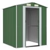 Garden Shed Green 75.6"x75.2"x87.8" Galvanized Steel - Green