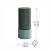 44" Tall Large Round Green Ribbed Tower Water Fountain, Verge Bronze, Cement Outdoor Bird Feeder / Bath Fountain - as Pic