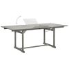 Patio Dining Table (59.1"-78.7")x39.4"x29.5" Solid Acacia Wood - Grey