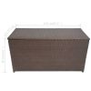 Patio Storage Box Brown 47.2"x19.7"x23.6" Poly Rattan - Brown