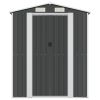 Garden Shed Anthracite 75.6"x140.6"x87.8" Galvanized Steel - Anthracite