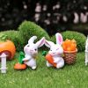 6pcs Animal Cartoon Bunny Kawaii Rabbit Doll Desktop Cake Decoration; DIY Fairy Garden Miniature Accessories - 6 PCS