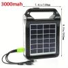 1pc Portable 6V Rechargeable Solar Panel Power Storage Generator System USB Charger With Lamp Lighting Home Solar Energy System Kit, 8*5.9in - Size 4